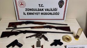 zonguldakta ruhsatsiz silah operasyonu 2 kisi adli kontrolle serbest birakildi IHdjqHKt