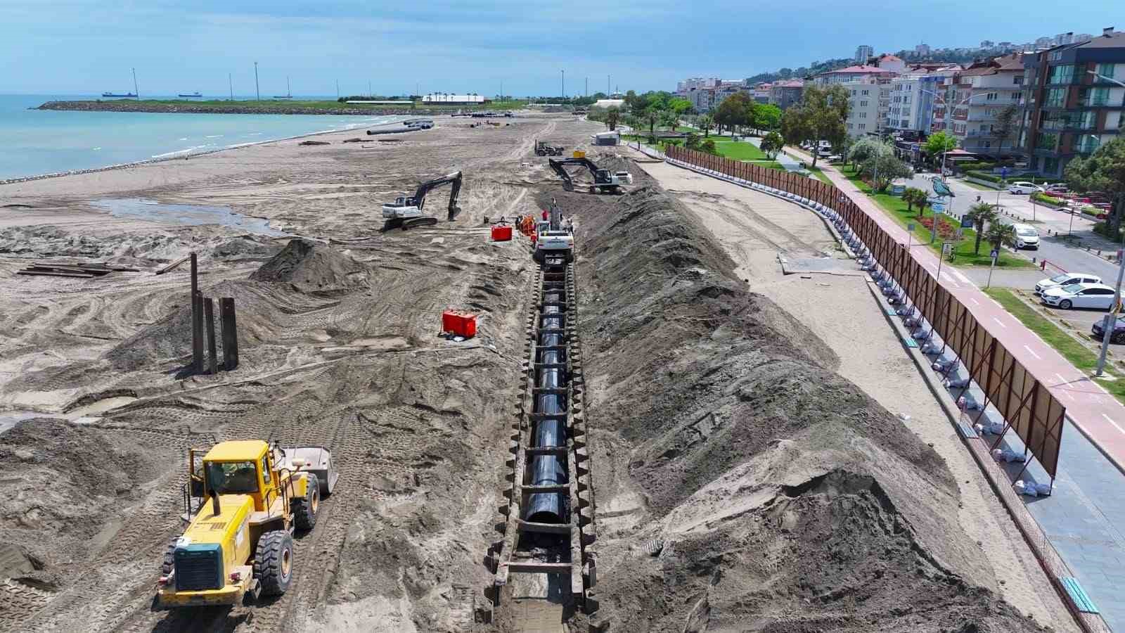 karadenizin en buyuk kolektor hatti ile samsun sahilleri korunacak