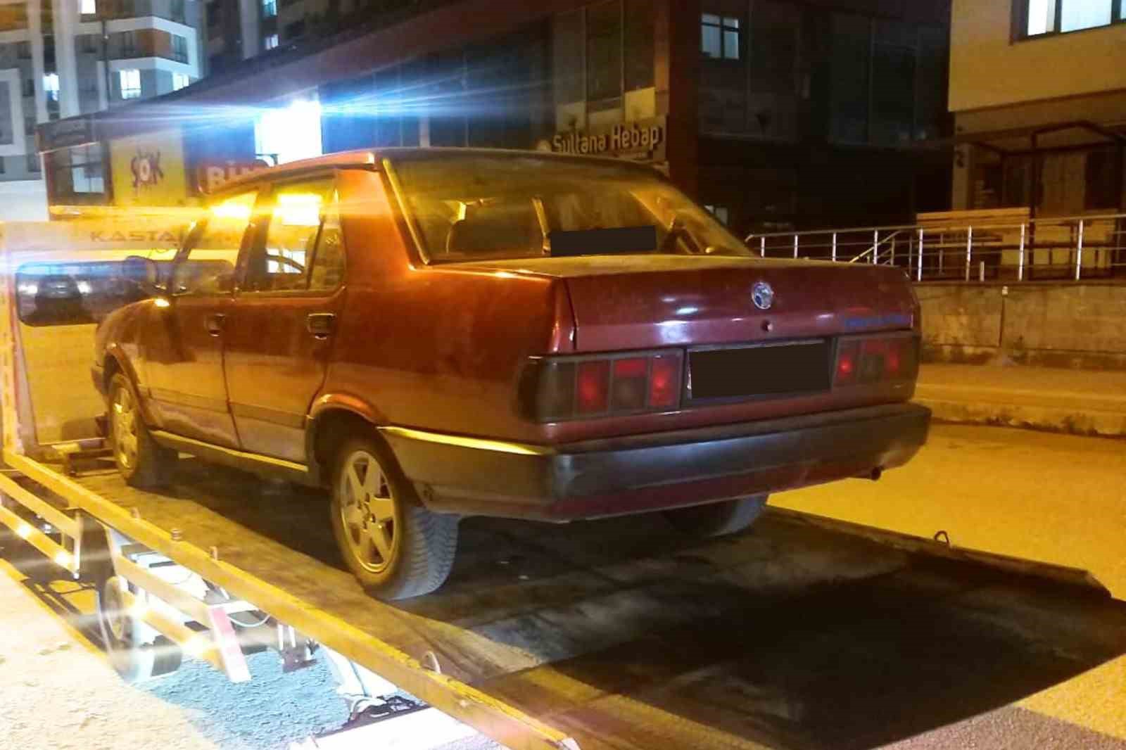 kastamonuda drift atan surucunun araci trafikten men edildi