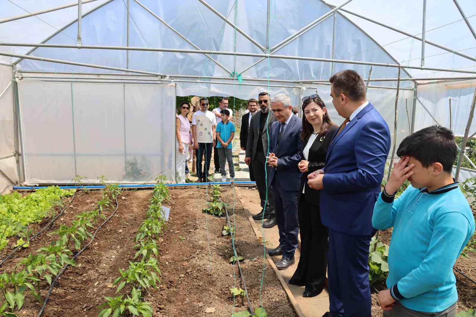 ogrenciler bu bahcede sebze ve meyve yitistirecek bGLjcOEI