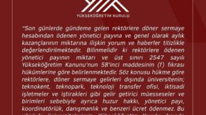 rektor maasi ile ilgili yapilan haberlere yok ve universiteden yalanlama MdZHM28K