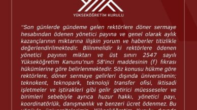 rektor maasi ile ilgili yapilan haberlere yok ve universiteden yalanlama MdZHM28K