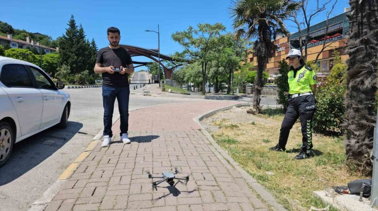 zonguldakta trafikte bayram oncesi dronlu denetim T4CtfNRm
