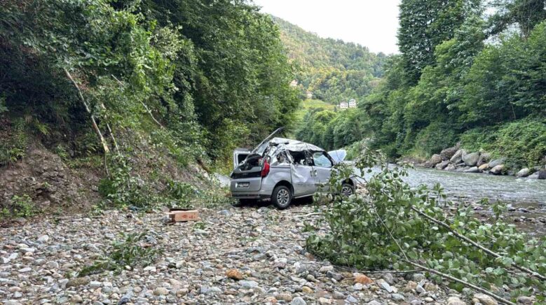 rizede kontrolden cikan hafif ticari arac dereye uctu 3uwQu3RY