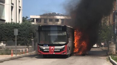 samsunda belediye otobusu alevlere teslim oldu K6ILlN1E