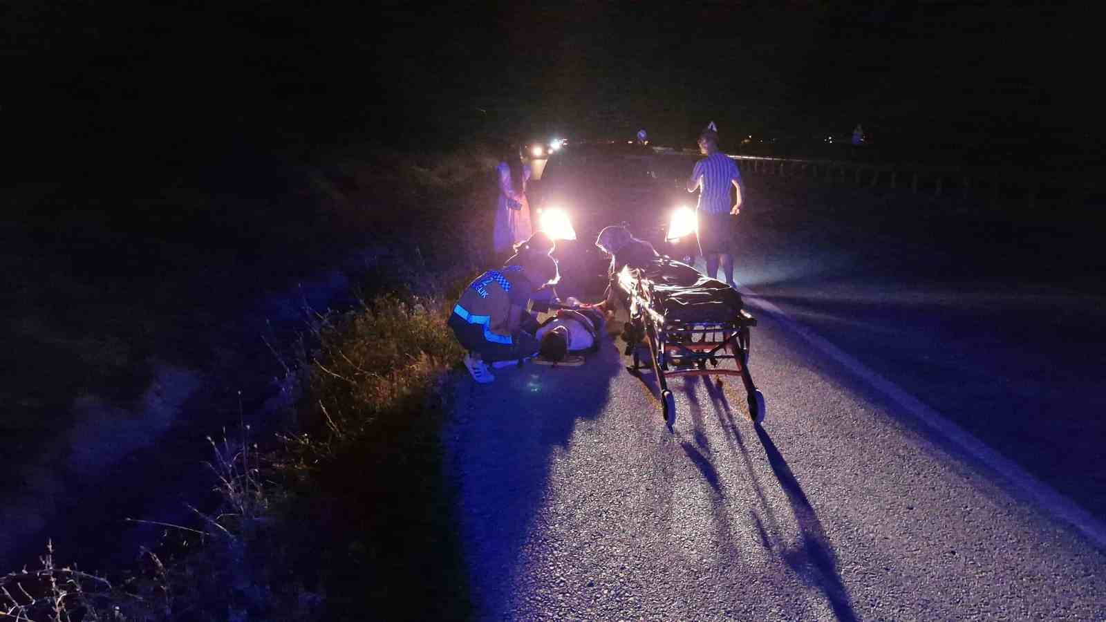 takla atan arac metrelerce suruklendi ehliyetsiz surucu olumden dondu