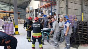 fabrikada palet makinesine sikisan isci agir yaralandi VaVIS7lu
