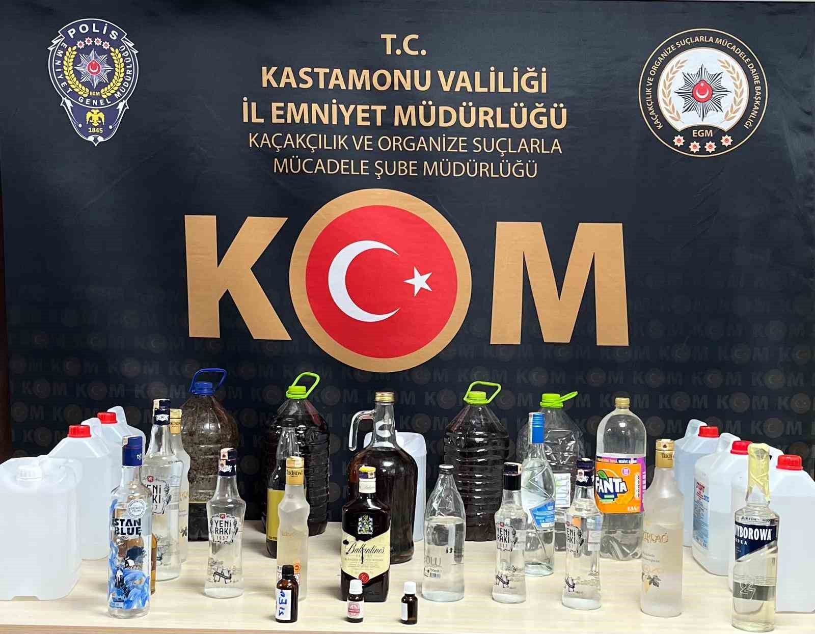 kastamonuda 58 litre sahte alkol ele gecirildi gG6O8sSn