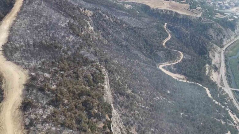 orman yangininda zarar goren alanlar dronla goruntulendi 3sUfLMCZ