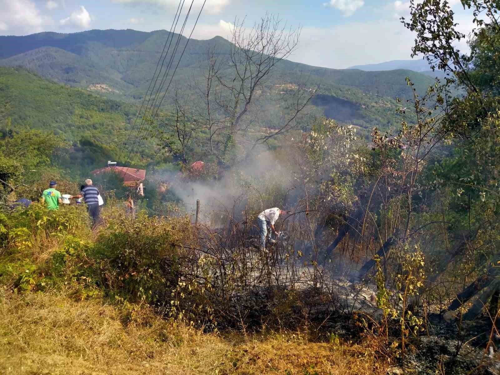 otluk alanda cikan yangin evlere ve ormanlik alana sicramadan sonduruldu mI7MpsBJ