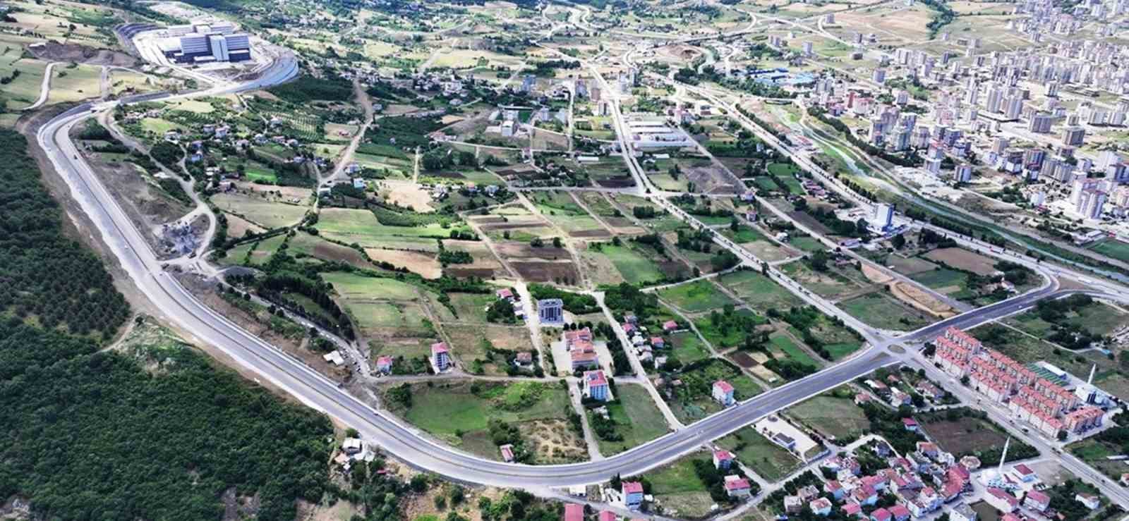 samsun sehir hastanesi yolunda kopru ve kavsak calismalari suruyor