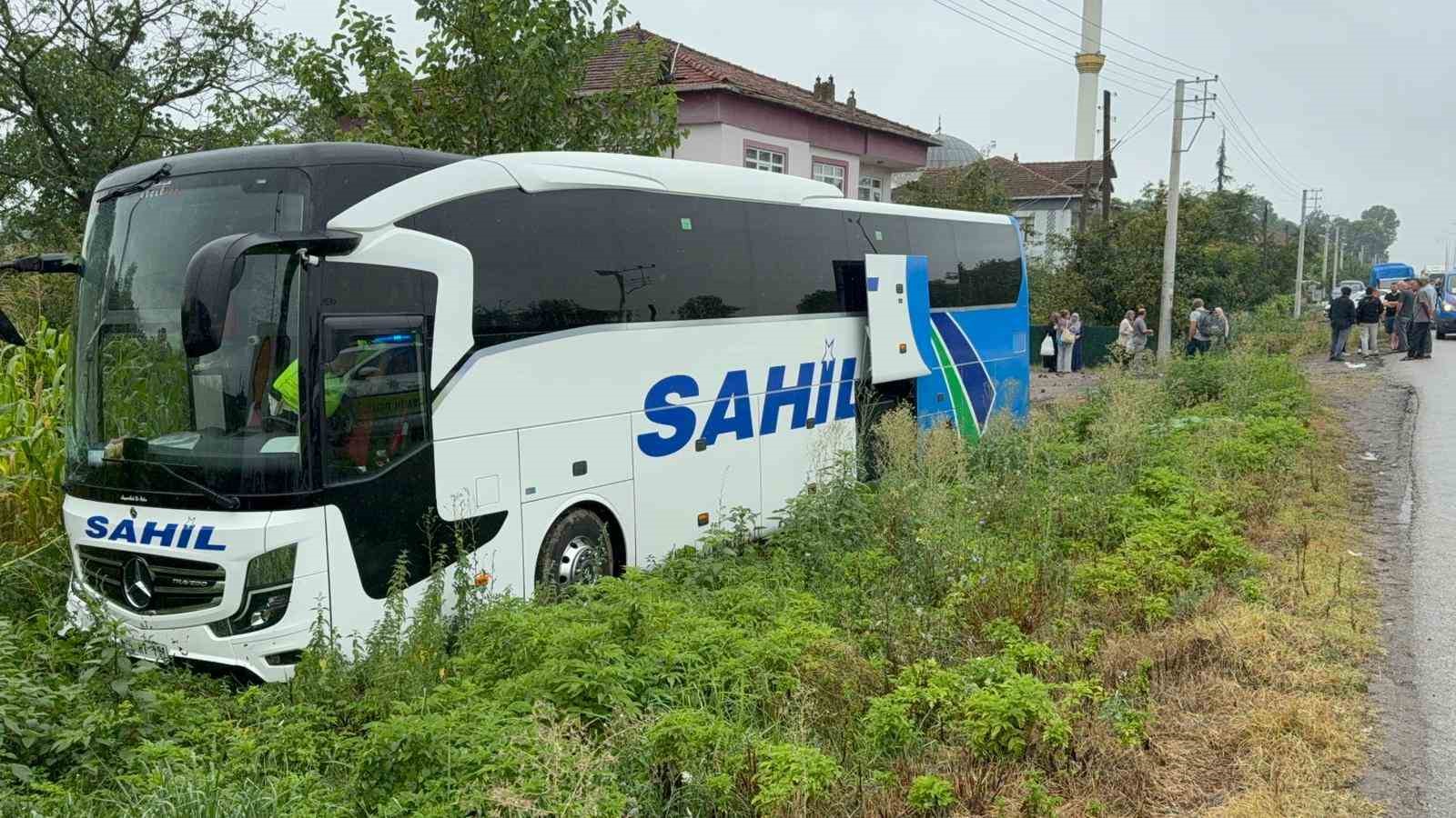 samsunda yolcu otobusu kaza yapti yaralilar var