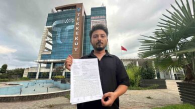 tekkekoy belediyesinde muhabire darp Cxnmzg4s