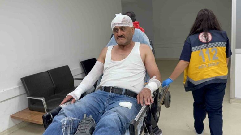 tup parlamasiyla alevler icinde kalan sahis dereye atlayarak yanmaktan kurtuldu AY7D6GFY