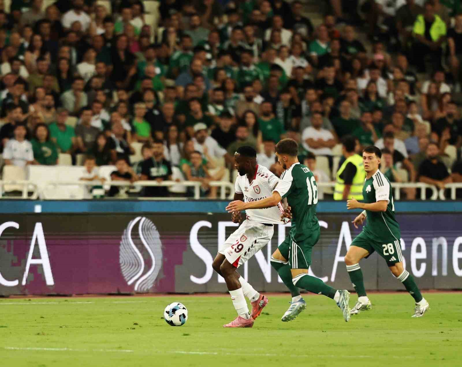 uefa avrupa ligi panathinaikos 0 samsunspor 0 ilk yari