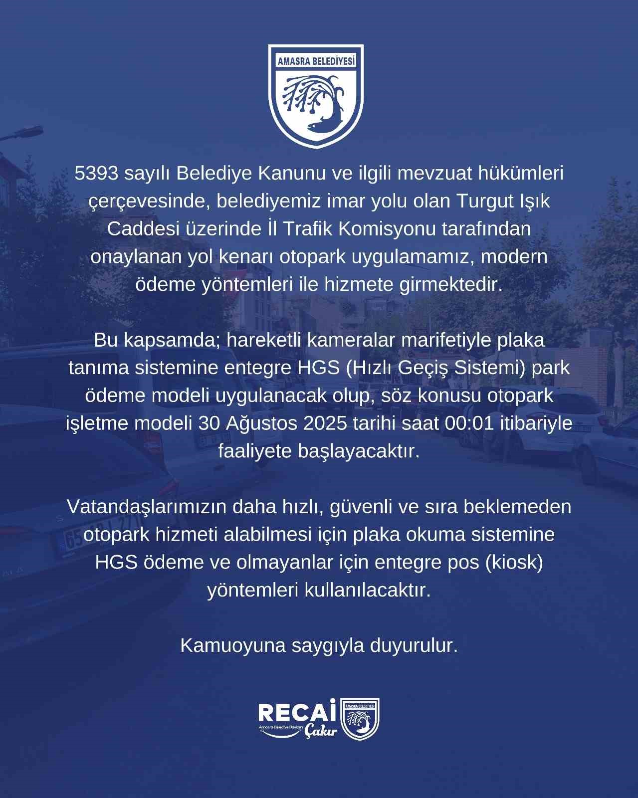 amasrada hgs park uygulamasi basladi