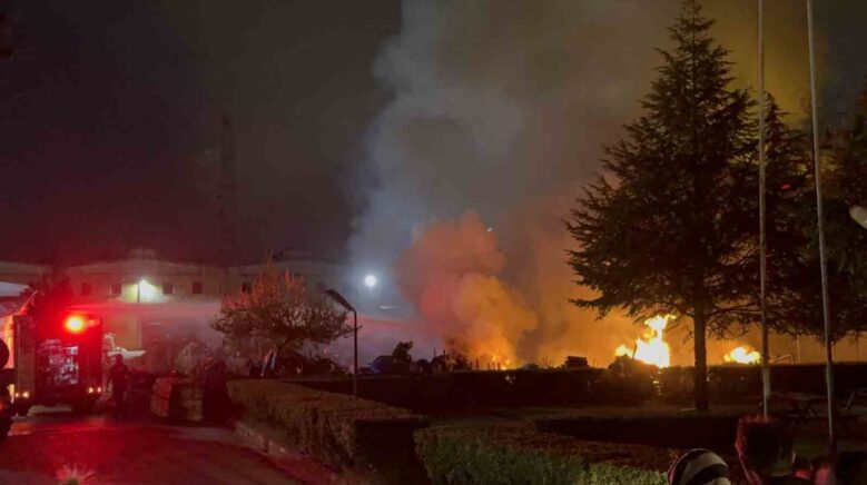 duzcede ahsap fabrikasinin bahcesinde yangin 5SR6VrS4