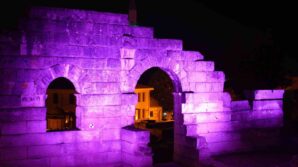 konuralp antik kent halk sagligi haftasinda mor isiklandirildi LUj8rKap