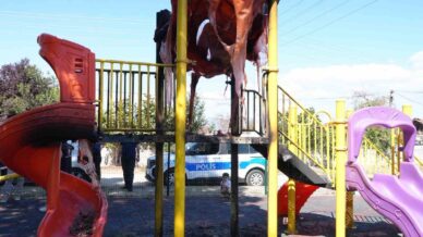 vandallar cocuk oyun parkini yakti JOKfF917