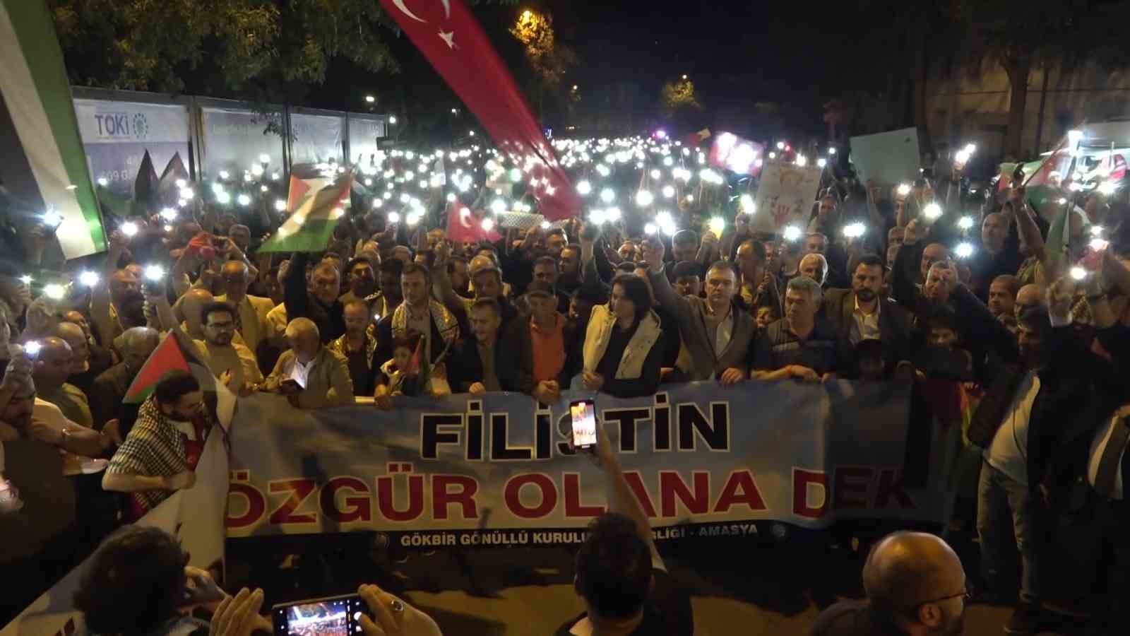amasyada 5 binden fazla kisinin katilimiyla filistine destek yuruyusu duzenlendi qClewBrB