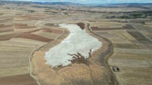 kuslarin dans ettigi uylubagi goleti kuraklik nedeniyle corak zemine donustu WEcusDaL