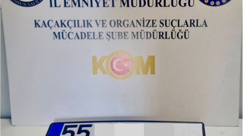 samsunda aracina sahte plaka takan sahis yakalandi uF39YS51