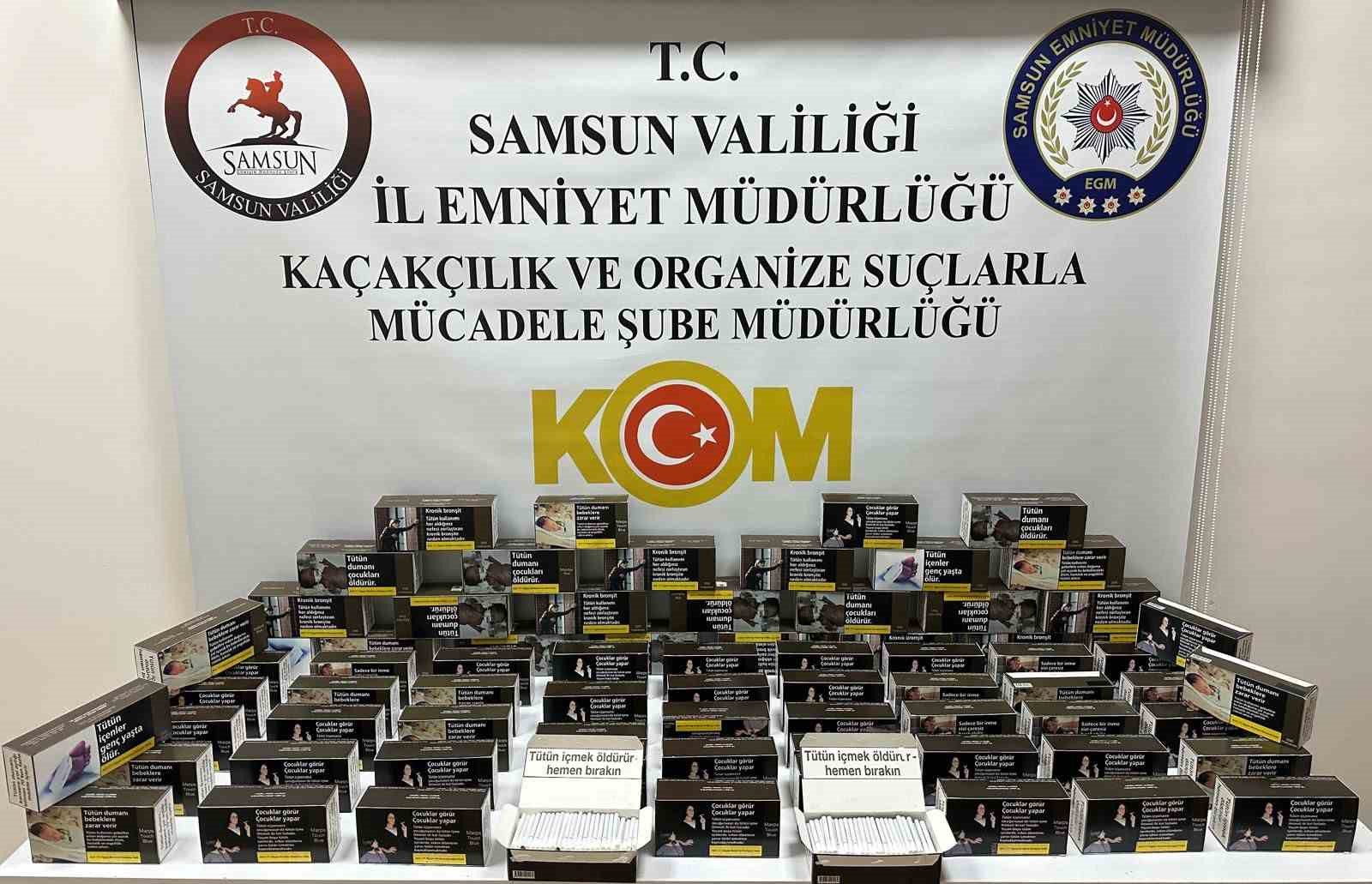samsunda kacak makaron operasyonu