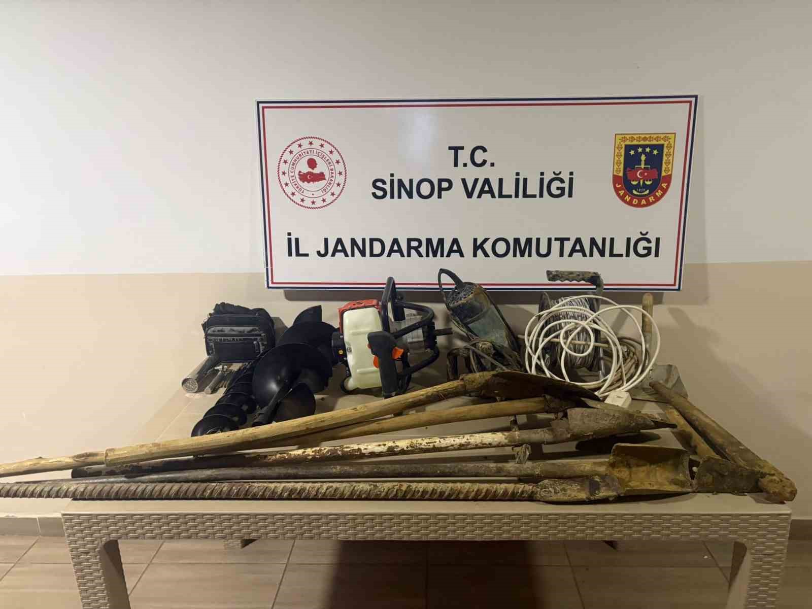 sinopta kacak kaziya sucustu 8 kisi yakalandi
