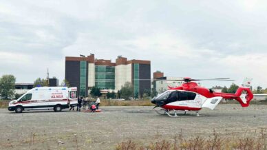 ambulans helikopter kalp pili ihtiyaci olan hastaya umut oldu REmcfmHb