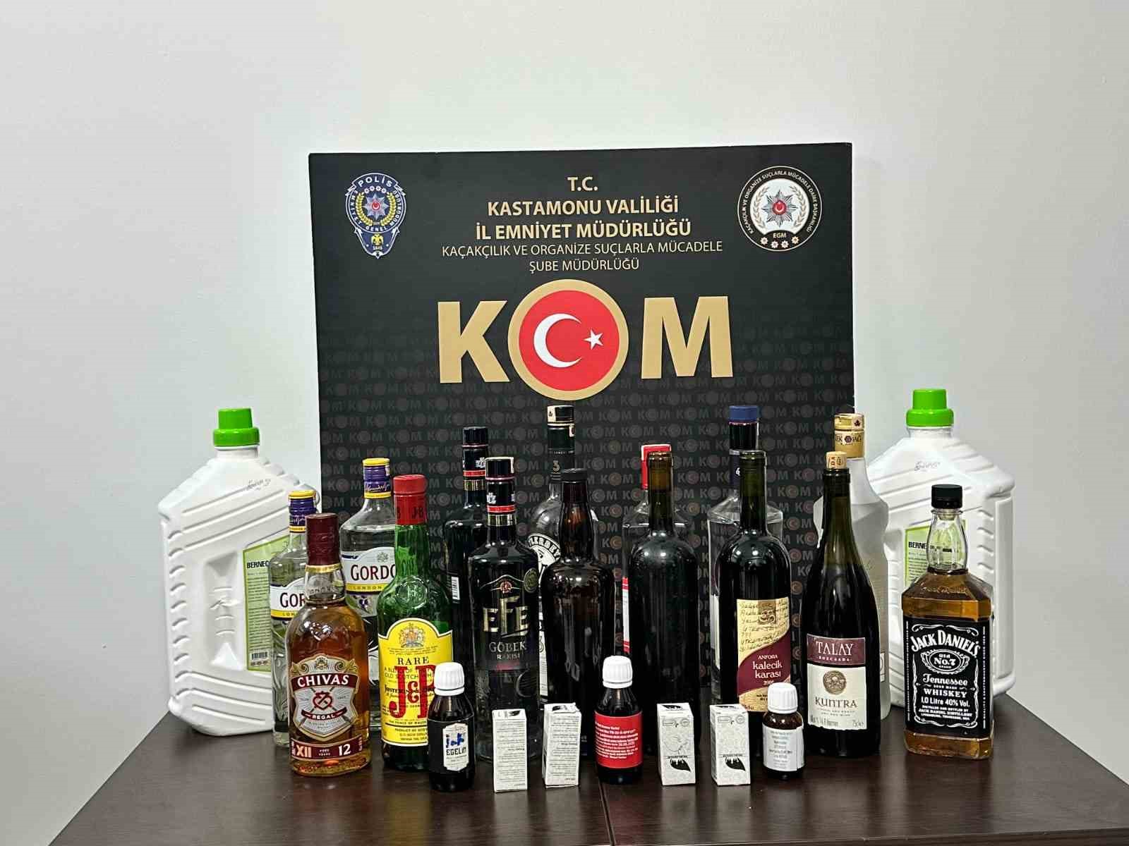 kastamonuda 15 sise el yapimi alkol ele gecirildi