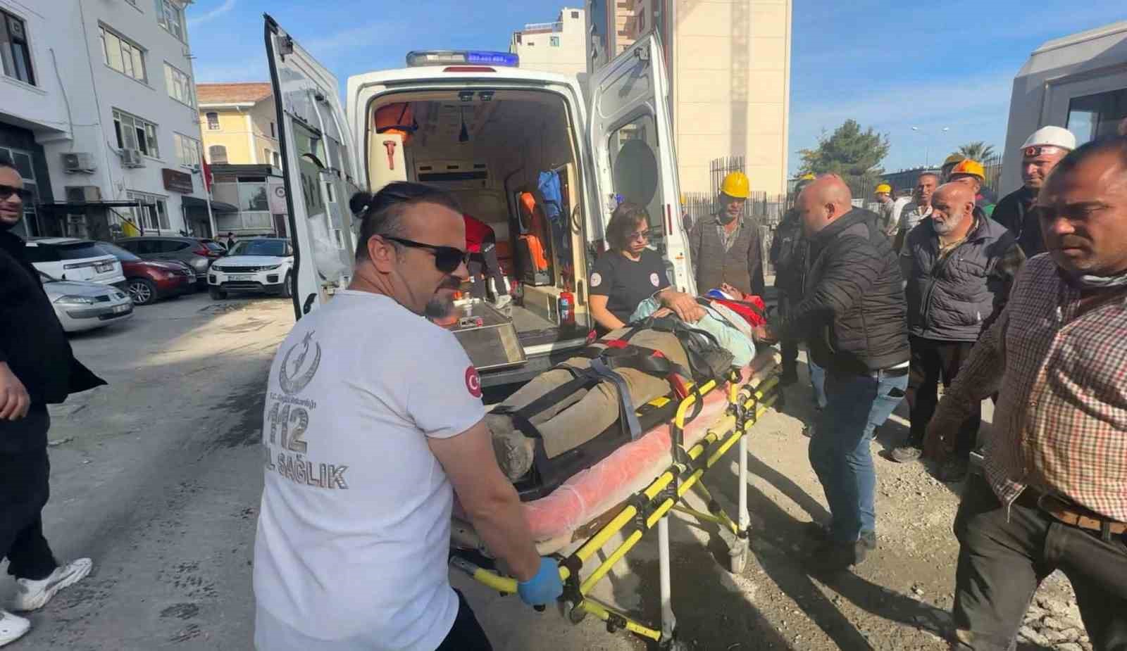 ozel hastane insaatinda is kazasi 1 yarali