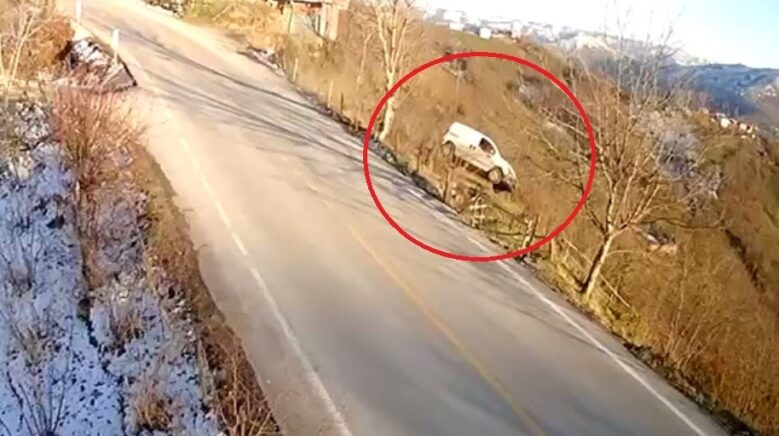 araciyla 30 metre yukseklikten ucan surucu yaralandi K751UI7d