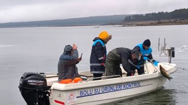 boluda golun ortasinda 500 metrelik kacak ag ele gecirildi KJXLuYK9