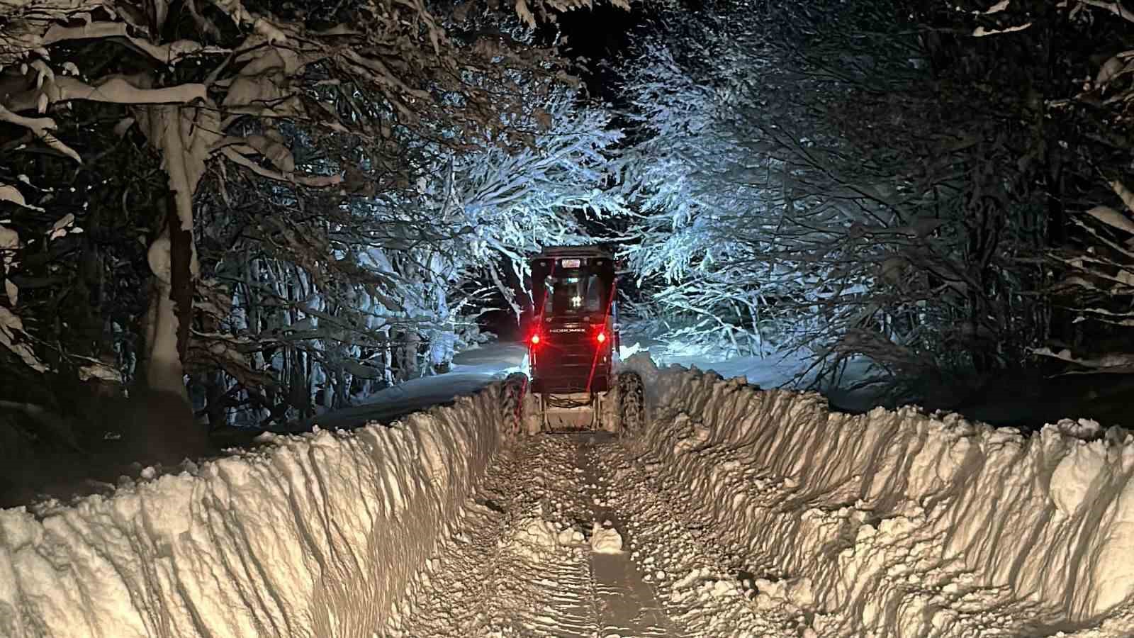 boluda kardan kapanan 191 koy yolu ulasima acildi