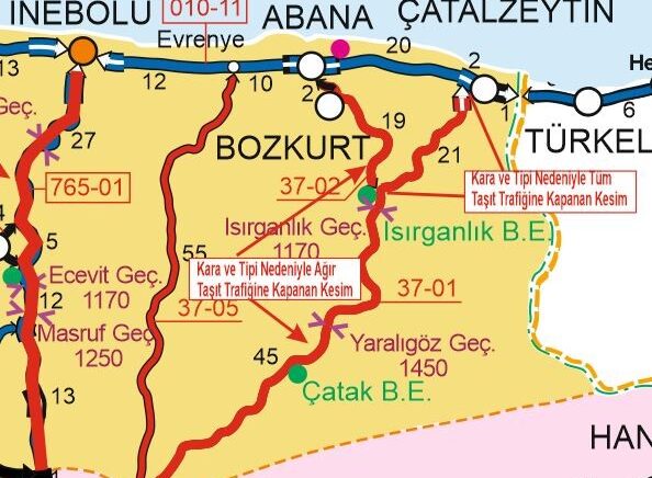 catalzeytine ulasimin saglandigi yol trafige kapatildi 5SVwsLAg