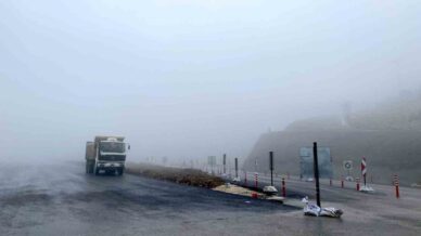 corumda yogun sis etkili oldu QqueU2Dt