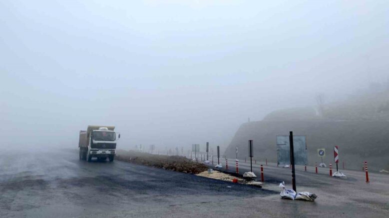 corumda yogun sis etkili oldu QqueU2Dt