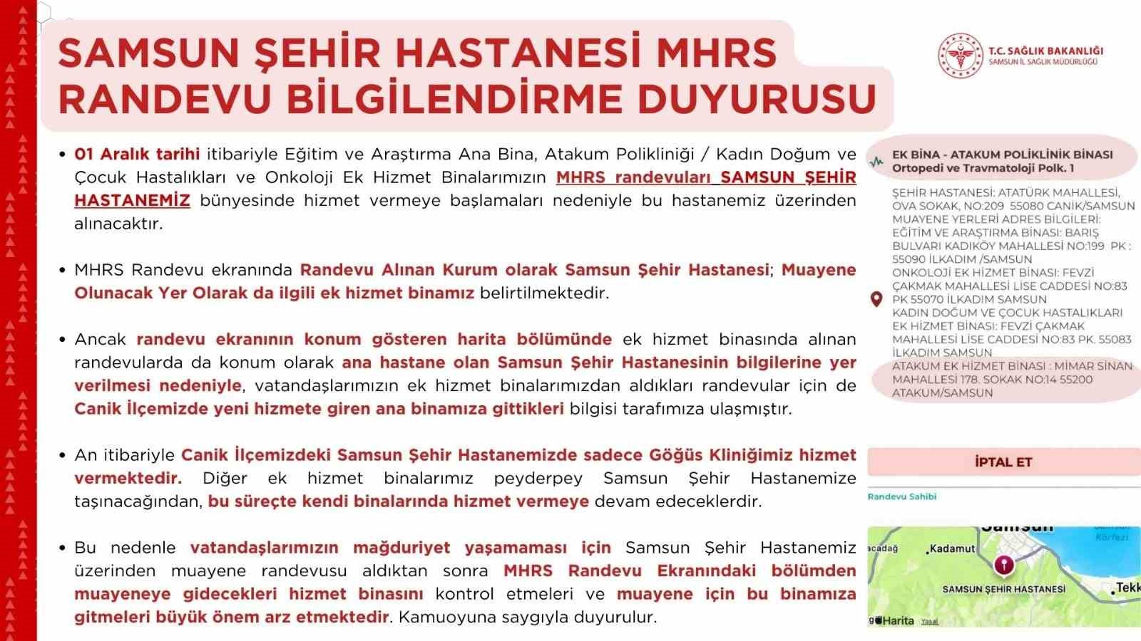 samsun sehir hastanesi randevularinda hizmet binasi karisikligina dikkat g4JSJ4BF