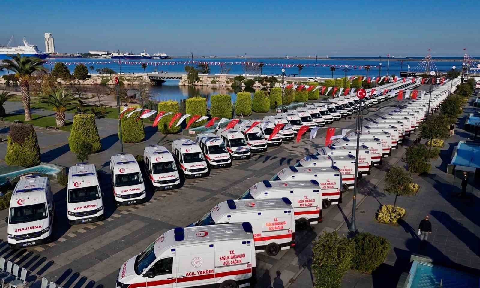 samsuna 100 yeni ambulans filodaki arac sayisi 60tan 160a cikiyor