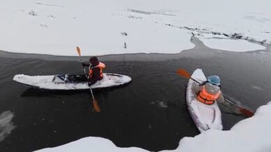 tokat ordu sinirinda donan mendereslerde kano yaptilar Lh5dkb9h