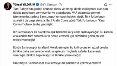 yuksel yildirim samsunspor asla kimseye diz cokmez ve cokmeyecek TUcWem1L