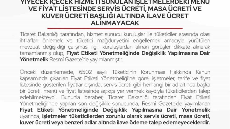 bartinda restoran ve kafelere ilave ucret uyarisi 9UumJI1l