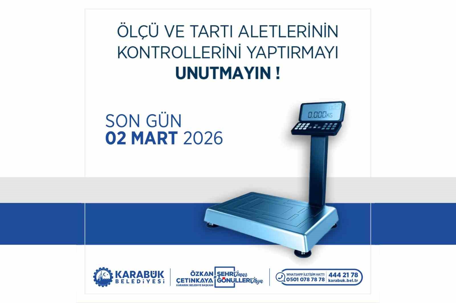 karabuk belediyesinden olcu ve tarti aletleri icin muayene uyarisi NRdsAMvO