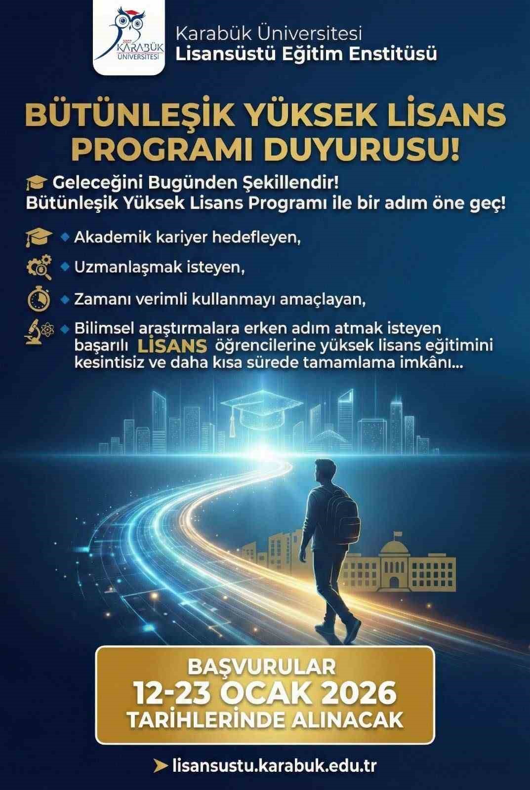 kbude butunlesik yuksek lisans basvurulari basliyor