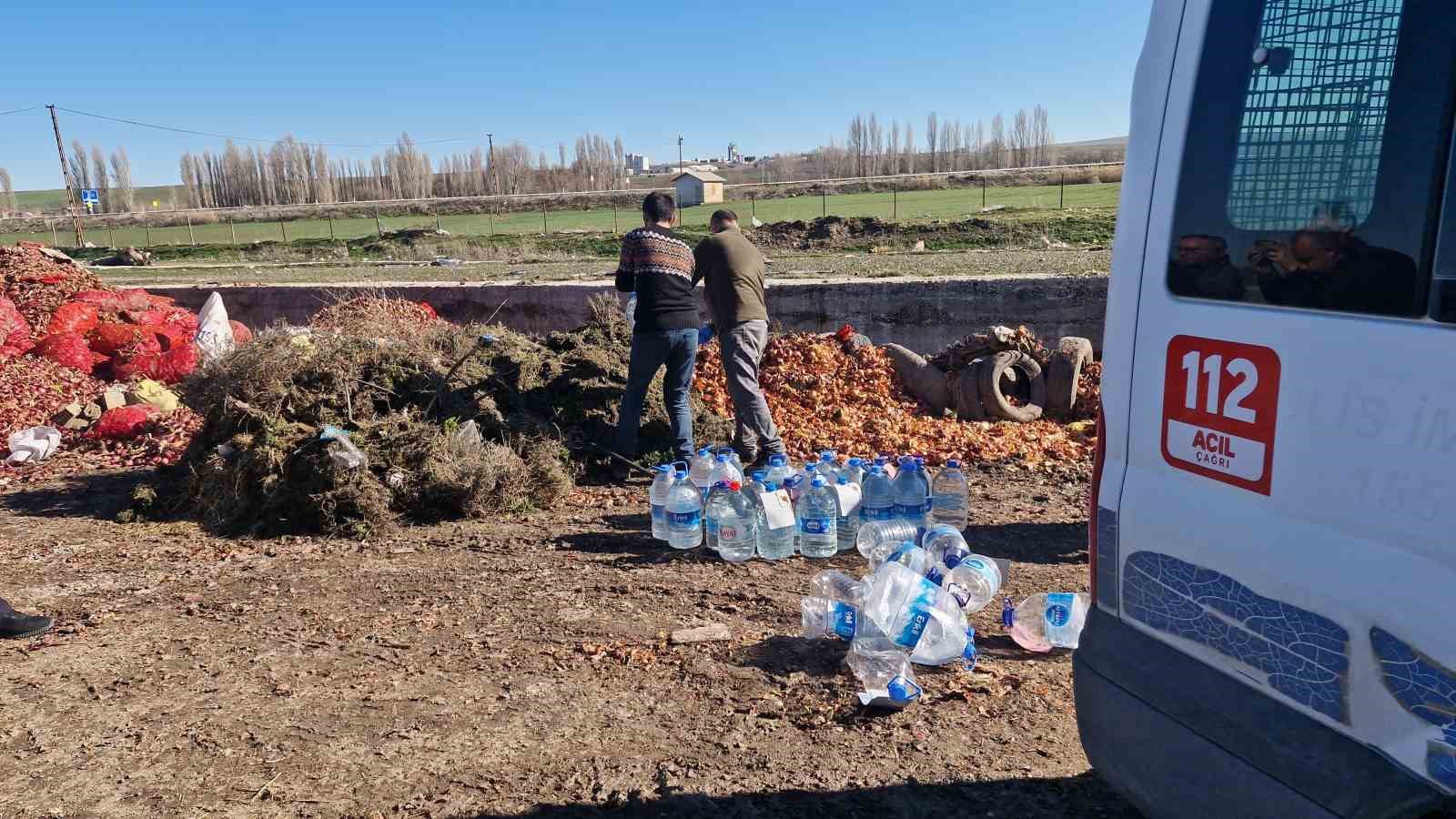 corumda 180 litre kacak alkol imha edildi