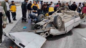 corumda otomobil takla atti 3 yarali TpyMbRqy