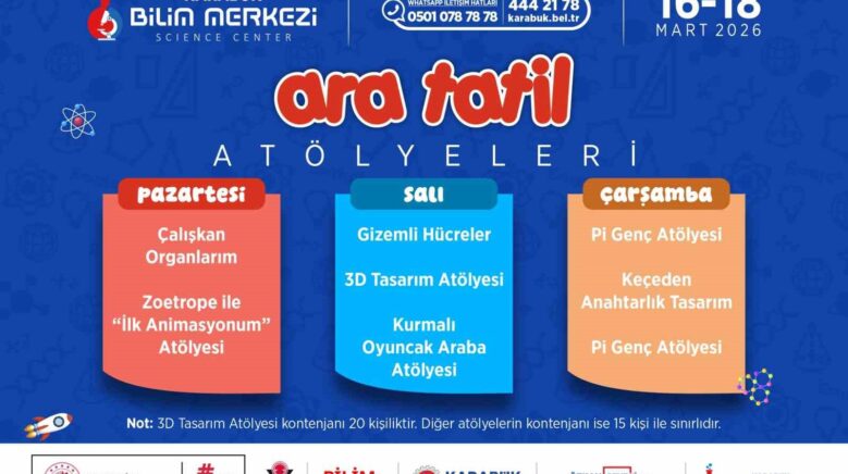 karabuk bilim merkezi ara tatilde atolye etkinlikleri duzenleyecek 4csIKGAM