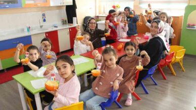 ana sinifinda portakallar kuslar icin yemlik ve yuvaya donustu wMtbtX9p