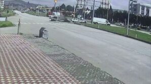 amasyada kavsakta araclarin carpistigi kaza kamerada X757yPPv