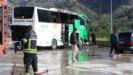 amasyada otobus terminalinde park halindeki yolcu otobusu yandi eYvCaWOg